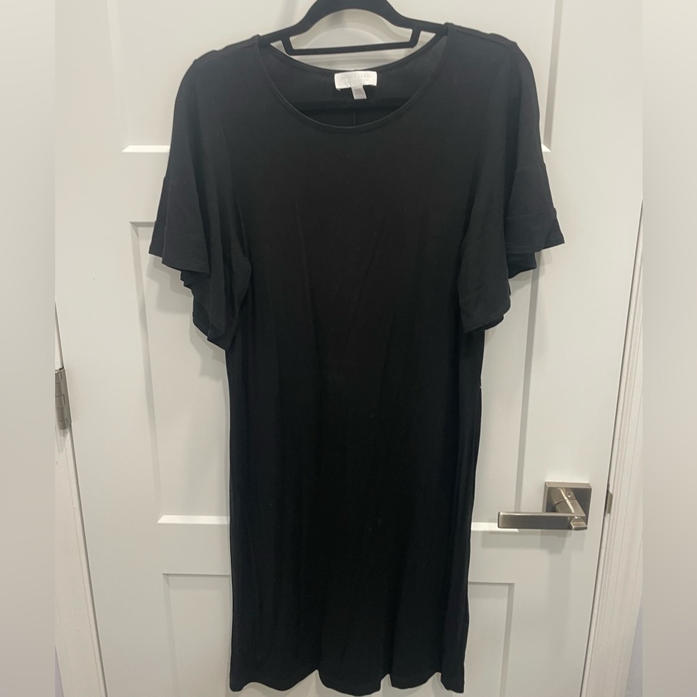 White label, The White Company. US size 10. Black tee shirt dress.